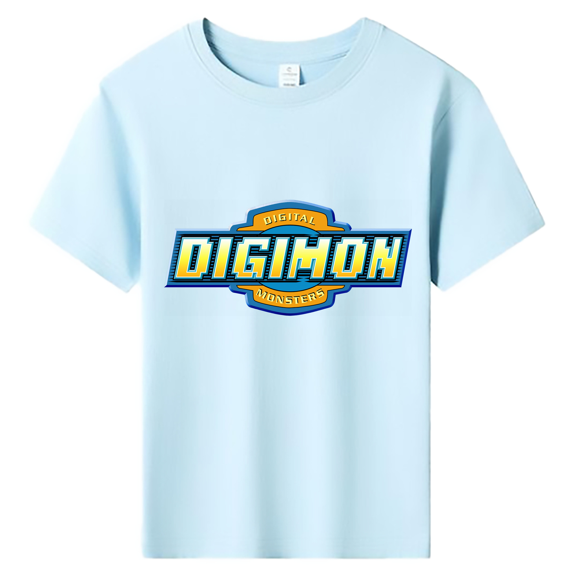（画像用） Digimon デジタルモンスター/デジモン 綿100％キッズTシャツ（フロントプリント）